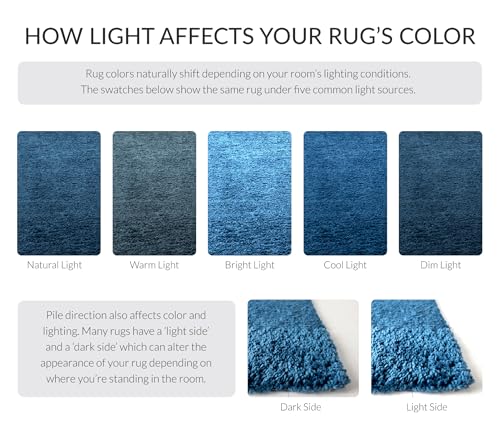 SAFAVIEH August Shag Collection Accent Rug - 2'3" x 4', Navy, Solid Design, Non-Shedding & Easy Care, 1.2-inch Thick Ideal for High Traffic Areas in Entryway, Living Room, Bedroom (AUG900N) - color: Navy, size: 2'3" x 4' (Rectangular)