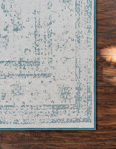 Rugs.com - Monte Carlo Rug – 2' x 3' 1 Blue Easy-Clean Rug – Perfect for Entryways, Kitchens, and Bathrooms - color: Blue, size: 2'2" x 3' (Rectangular)