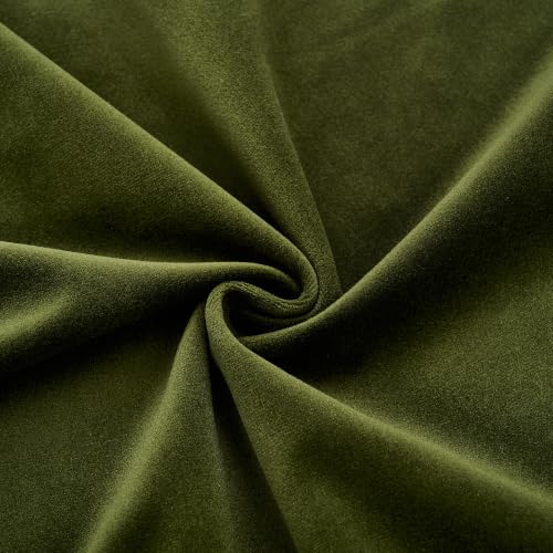 Zihanhome Velvet Storage Ottoman Bench, Button Tufted Ottoman with Hidden Storage, Upholstered Foot Rest Stool with Solid Wood Legs for Living Room, Bedroom, Entryway & Small Spaces (Olive Green) - color: Velvet-olive Green