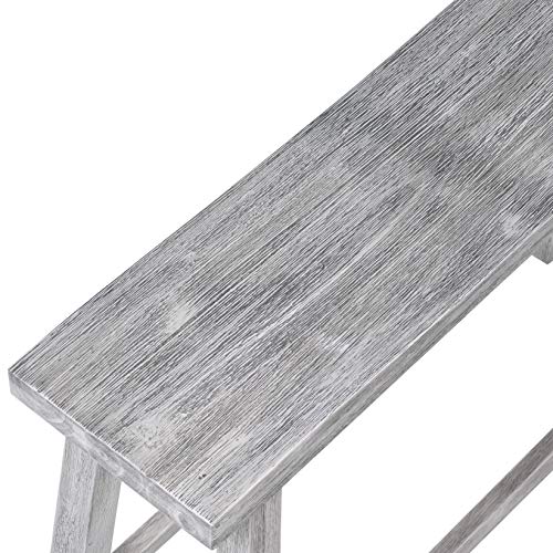 Boraam Sonoma Counter Height Backless Bench - Storm Gray Wire-Brush - color: Storm Gray Wire-brush