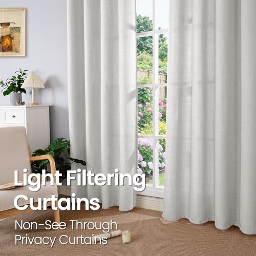 BGment Short Grey Curtains for Bedroom, 45 Inches Long 2 Panels | Small Window Grommet Non-See Through,Privacy,Light Filtering,Burlap Textured Kitchen Window,52 x 45 Inch - color: Light Grey, size: 52"W x 45"L (Pack of 2)