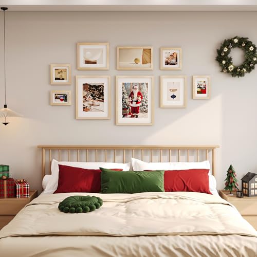 3.5x5 Picture Frame Natural, Solid Wood Frames with Plexiglass for Table Top and Wall Mounting, Photo Frames for Horizontal or Vertical Display, 4 Pack - color: Natural, size: 3.5x5