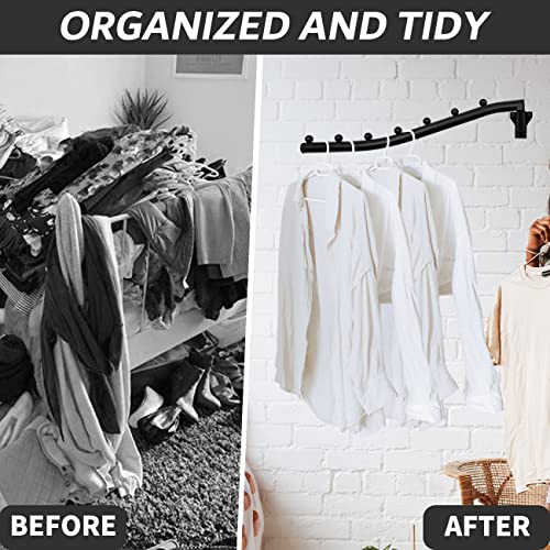Folding Clothes Hanger Rack Swing Arm Hook Holder Clothing Hanging Garment Drying Closet Rod Storage Organizer Wall Mount Space Saving for Closet Organizer, Bathroom, Bedroom, Laundry Room Black - style: 1 Pack