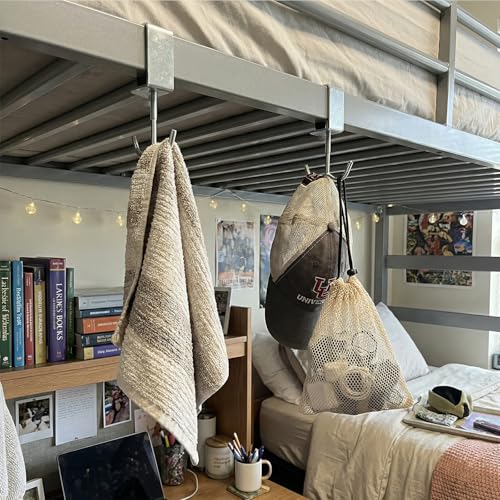 Mug Hooks 4Pcs Cabinet Hanger Mug Holder 8 Hooks Iron Heavy Duty | 4PCS cabinet mug hooks with 8 hooks, heavy-duty iron spray coating, no installation, under shelf organization