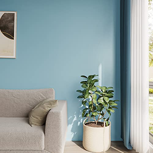 VEELIKE 15.7''x118'' Ocean Blue Wallpaper Peel and Stick Thickening Self Adhesive Blue Contact Paper Waterproof Decorative Vinyl Film for Walls Countertops Cabinets Shelf Drawer Liners Bedroom Kitchen - color: Ocean Blue, size: 15.7" x 118"