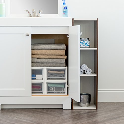 IRIS USA 2-Pack, 6 Qt. Small Stacking Drawer Storage Organizer, White | Keep craft supplies, accessories, office items, and small essentials organized around your home for easy everyday storage - size: 6 Qt., style: 2 Pack