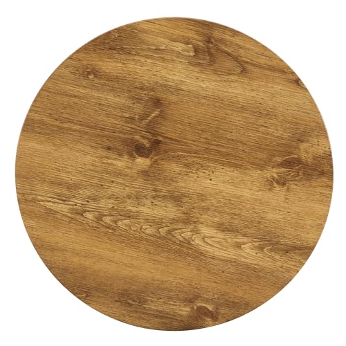 Wood Coffee Table Set of 2, Farmhouse Nesting Tables with Natural Wood Grain Round Tabletop & Wooden Cone Base, Round Layered Low Profile Accent Tables Ideal for Living Room, APT, Small Space - color: Wood Nesting Coffee Table