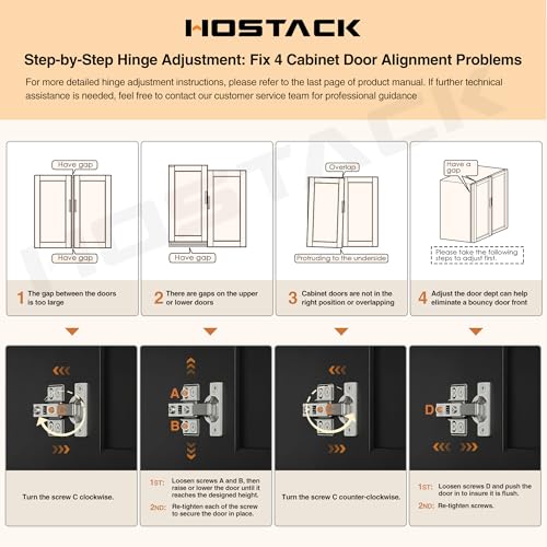HOSTACK 71" Tall Kitchen Pantry Storage Cabinet, 55" W Kitchen Hutch, Black | Large Pantry Cabinet with Charging Station / Countertop / 3 Drawers, Farmhouse Hutch Cabinet with Storage for Dining Room - color: Black