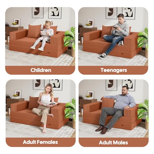 COMAX Futon Sofa Bed, Convertible Sofa Bed, Folding Boneless Couches