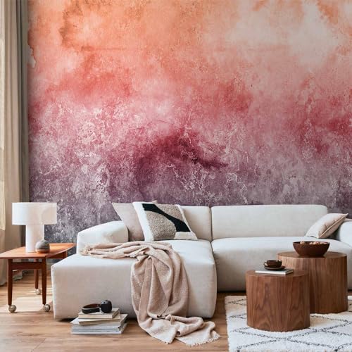 Wall Mural Abstract 77x55 in - Peel and Stick Self-Adhesive Wallpaper Removable Large Sticker Foil Wall Decor Print Picture Image Design Watercolor Faux Concrete Pink f-A-0913-a-a - color: #25, size: 77"Wx55"H Self-Adhesive