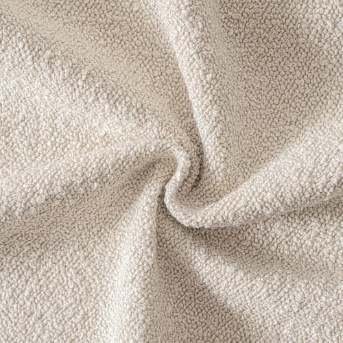 MIULEE 18x18 Decorative Lumbar Boucle Couch Pillow Covers Beige | Set of 2 Textured Neutral Throw Pillow Covers, Accent Solid Pillowcases, Sofa Living Room Home Decor - color: Beige, size: 18" x 18" (Pack of 2)