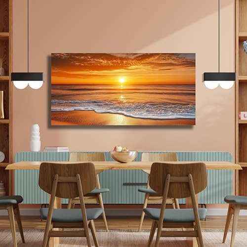 Yuaxker large Beach Canvas Wall Art Modern Funky Poster Prints Wall Decor for Living Room Bedroom Dining Room Office Home Decor 30x60inch - color: Red, size: 30"x60"