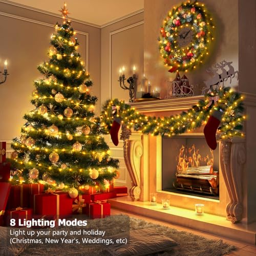 Battery Operated String Lights (2 Pack), 16.5ft 50 LED Fairy String Lights Battery Powered with Remote & Timer for Indoor Outdoor Christmas Trees Wreath Decoration Bedroom Patio - Warm White - color: Green Wire - Warm White