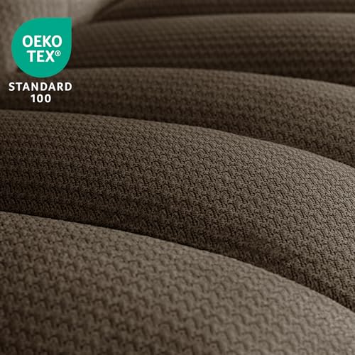 MCombo 82 in 3 Seater Reclining Sofa with Heat and Massage PR647 (Brown) | 155° Zero Gravity, Reclining Middle Seat, Dual Charging Ports, Cup Holders, FSC & OEKO Certified - color: Dark Brown, size: 3 Seater Recliner with Zero Gravity
