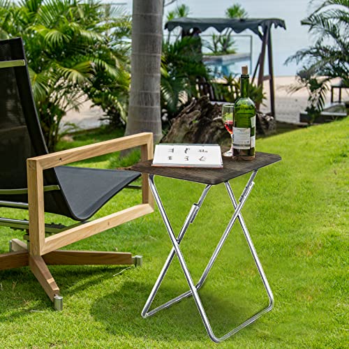 TV Tray Table TV Dinner Tray Set of 2,Eating Trays (3D,2PCS) | for Living Room with No Assembly Required,Small Folding Side Table with Sturdy MDF,15 x 18.9 x 26in - color: 3d, size: 2pcs