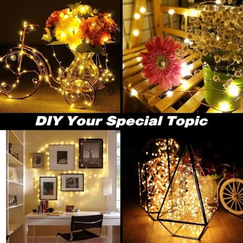 Fairy Lights Plug in,99ft 300 LEDs Christmas Lights Indoor Outdoor Warm White Copper Wire,Long Led Fairy String Lights for Bedroom Party Wedding Patio Yard Christmas Tree Decoration - size: 99FT with Adapter