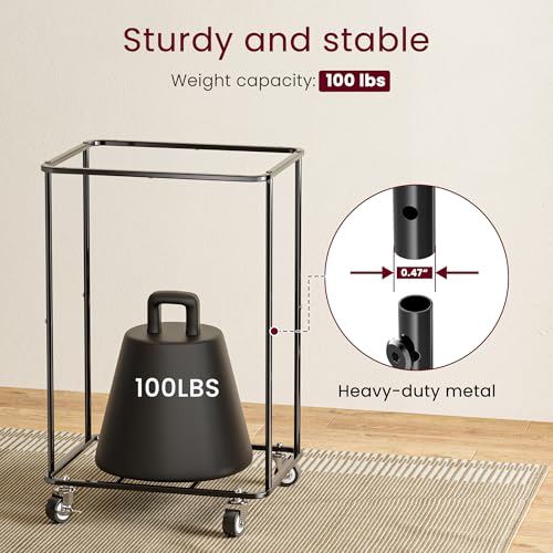 Double Laundry Hamper with Lid, Rolling Laundry Basket with Wheels and 2 Removable 75L Bags, 2 Section Large Capacity for Laundry Bedroom Bathroom Dorm, Easy Move & Organize,150L White - color: White