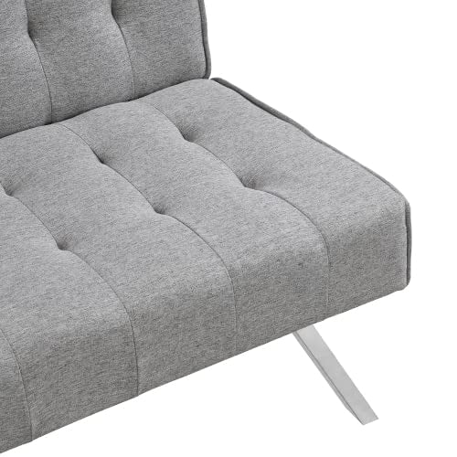 anwickjeff Futon Sofa Bed, Modern Convertible Armless Sleeper Couch Loveseat Sofa Sleeper Daybed for Studio, Apartment, Office, Small Space, Compact Living Room,68.1βx 32.9βx 32.3β (Gray) - color: Grey