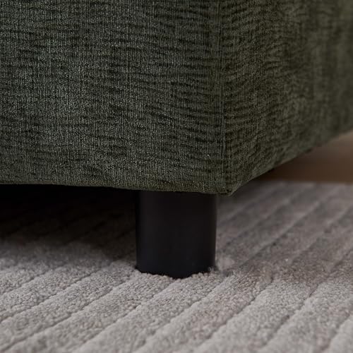 Accent Chair Armless Lounge Chair, Modern Chenille Fabric Single Sofa with Adjustable Backrest, Comfy Upholstered Vanity Chair for Small Spaces, Living Room, Bedroom - Green - color: Green, size: Accent Chair