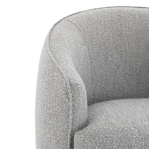 CHITA Barrel Swivel Accent Chair, Wood Frame, Fully Assembled, Light Grey | Modern Armchair with FSC Certified Wood Frame, Living Room Chair for bedroom & office, 31.5"Dx32.3"Wx28.7"H, 350 Lbs Capacity - color: Light Grey - Fabric