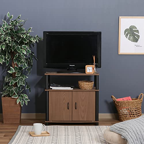 Fuji Boeki 97527 TV Stand, Lowboard, 22 Type, Width 23.6 x Depth 15.6 x Height 22.8 inches (60 x 39.5 x 58 cm), Brown Wood Grain TV Rack with Door Storage, Assembly Product - color: Braun