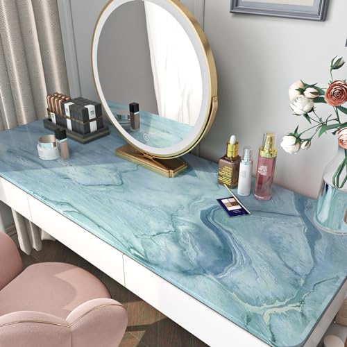 FunStick 15.8"x240" Blue Marble Countertop Contact Paper Marble Wallpaper Peel and Stick Countertops for Kitchen Cabinet Contact Paper Waterproof Self Adhesive Countertop Vinyl Wrap for Bathroom Desk - size: 236" x 15.8"
