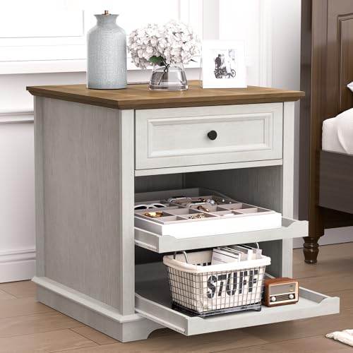 Lateral File Cabinet 3 Drawer File Cabinet with Charging Station, Printer Stand with Open Adjustable Storage Shelves, Lateral Filing Cabinet for Home Office - color: White