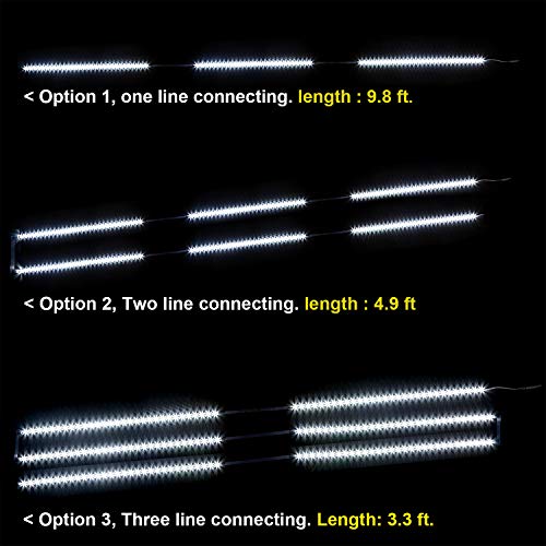 WOBANE Under Counter Light, Dimmable LED Under Cabinet Lighting, 6 PCS LED Strip Light Bars with Remote Control for Kitchen,Shelf,Pantry,Showcase,Desk,Cupboard 6000K White, Timing, 16W 1500LM,9.8 ft | 6 PCS 20inch ,6000K White, Timing, 16W 1500LM, Light B