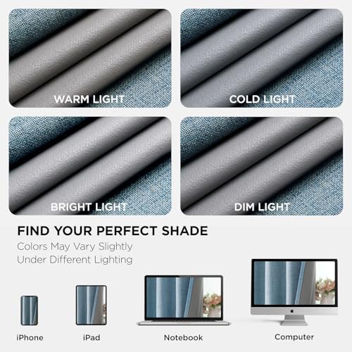Joydeco Light Blue Blackout Curtains 90 Inches Long, Curtains 90 Inch Length 1 Panel for Bedroom, Thermal Insulated Linen Black Out Curtains with Grommets(100x90, Light Blue) - color: Light Blue, size: 100"W x 90"L (Pack of 1)