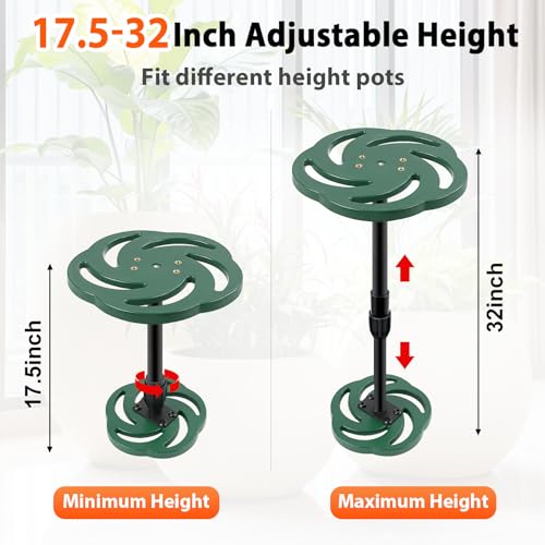 2 Pack Plant Risers for Inside Pots, 17.5-32" Rise Plastic Planter Inserts | Adjustable Height Planter Inserts for Large Pots, Pot Fillers for Tall Square Round Taper Planters (6" 8" 10" Base or Top) - size: XL Tall Lift: 17.5-32" Rise - 2Pack