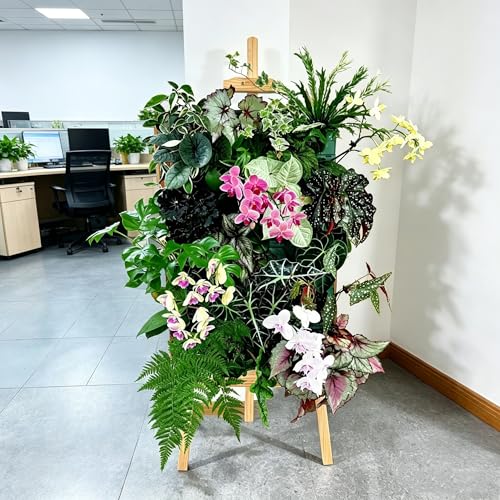 Vertical Wall Planter for Indoor Plants, Living Wall Planter System with 4 Stackable Pots, Wall Mounted Hanging Planter, Ventilation Design for Herbs, Succulents, Flowers,(4Pots) - color: Green-4pcs