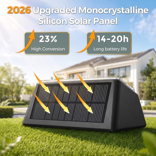 Tenmiro Solar Motion Sensor Lights 4 Pack, 2-in-1 Outdoor Wall Lights IP65 Waterproof with 36 LED Sensor Main Light + 2 LED 9 Color RGB Ambient Lighting Solar Lights for Patio Yard Fence Garden Decor - size: 4 Pack