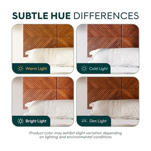 Bme Rhombus King Bed Frame – Solid Rubber Wood with Geometric Rhombus Headboard, Walnut Finish, Scandinavian Modern Platform Bed with Sturdy Slats & Metal Legs, No Box Spring Needed - color: Walnut, size: King, style: Scandinavian