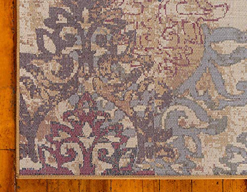 Unique Loom Barista Collection Area Rug - Congencis (9' x 12' Rectangle, Beige/ Blue) - size: 9' x 12' (Rectangular)