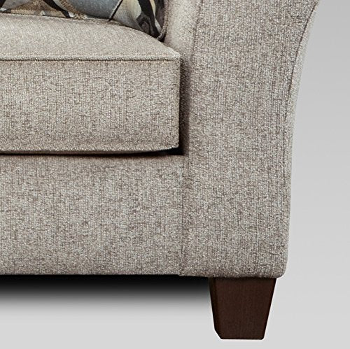 Roundhill Furniture Camero Sofa And Loveseat Set - color: Platinum