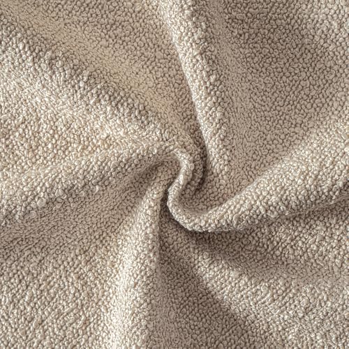 MIULEE 18x18 Decorative Lumbar Boucle Couch Pillow Covers Oatmeal | Set of 2 Textured Neutral Throw Pillow Covers, Accent Solid Pillowcases, Sofa Living Room Home Decor - color: Oatmeal, size: 18" x 18" (Pack of 2)
