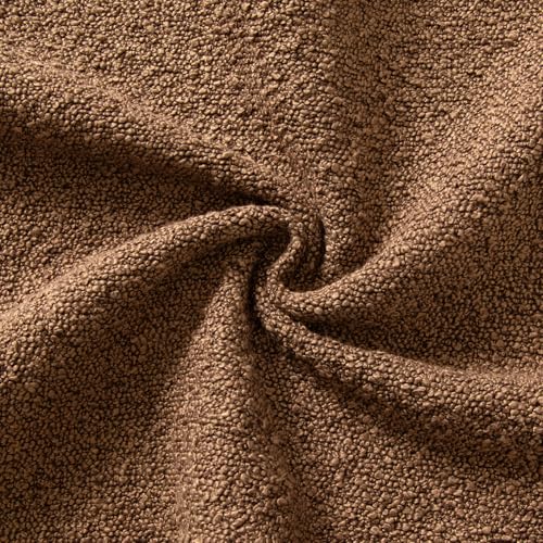 MIULEE 18x18 Decorative Lumbar Boucle Couch Pillow Covers Sudan Brown | Set of 2 Textured Neutral Throw Pillow Covers, Accent Solid Pillowcases, Sofa Living Room Home Decor - color: Sudan Brown, size: 18" x 18" (Pack of 2)