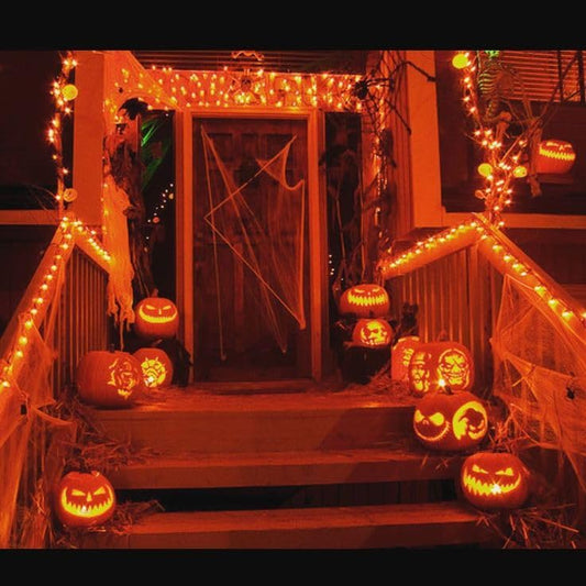 Orange Halloween Light, 100 Count 20FT String Light,120V UL Certified Orange String Lights, Plug in Brown Wire Fall Lights Waterproof for Spooky Thanksgiving Party Decor - color: Orange