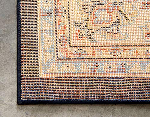 Unique Loom Sialk Hill Collection Area Rug - Washington (2' 2" x 3' 1" Rectangle, Navy Blue/ Cream) - color: Navy Blue/Cream, size: 2'2" x 3'1" (Rectangular)