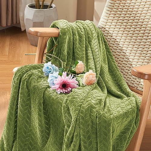 inhand Sage Green Fleece Throw Blanket for Couch, Super Soft Flannel Blanket, Lightweight Fuzzy Blankets Sofa Bed Office, Washable Cozy Plush Fleece Blankets&Throw for All Season(50x60 Inches) - color: Sage Green, size: Throw/Travel-50x60 IN