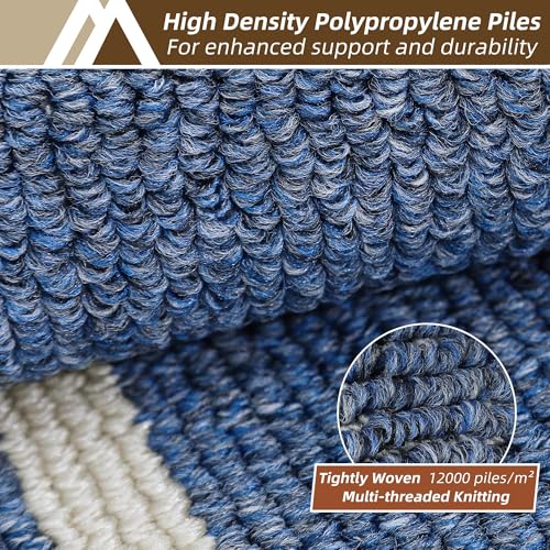 COSY HOMEER Long Kitchen Floor Mats and Rugs Non Slip Washable,24"x48" | Absorbent Kitchen Runner Rug,Stain Resistant Non Skid Standing Mat for Kitchen,Sink,Laundry,Polypropylene,Blue - color: Blue, size: 24"x 48 "