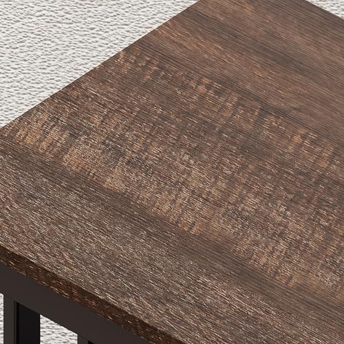 ChooChoo Mission Coffee Table, Wood Living Room Table with Shelf, 47 inch, Espresso - color: Espresso, size: 22"D x 47.2"W x 18.1"H