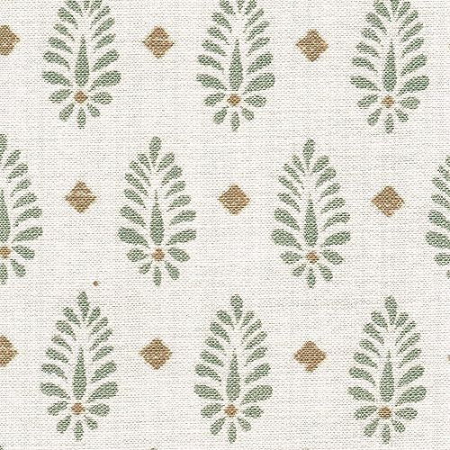 HomePop 19" Storage Ottoman with Wood Top - Sage Paisley Medallion Cream - color: Sage Paisley Medallion Cream