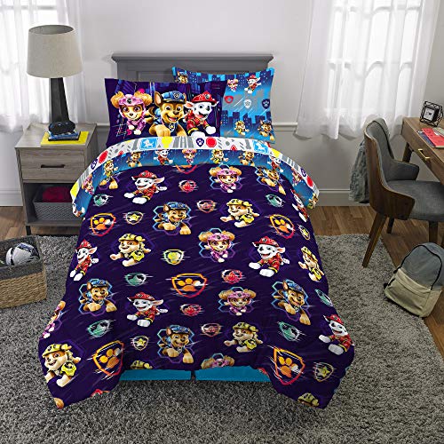 Franco Kids Bedding Super Soft Comforter and Sheet Set with Sham, 5 Piece Twin Size, Paw Patrol Movie - color: Paw Patrol Movie, size: Twin