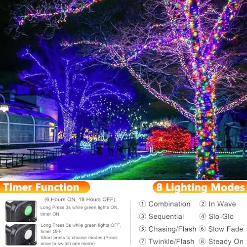 Joomer Fairy String Lights 66FT 200LED Plug in Lights Indoor, Multicolor | Silver Wire, String Light DIY for Bedroom, Parties, Wedding, Christmas, Outdoor, Indoor Decoration (Non-Connectable) - color: Multicolor, size: 200led