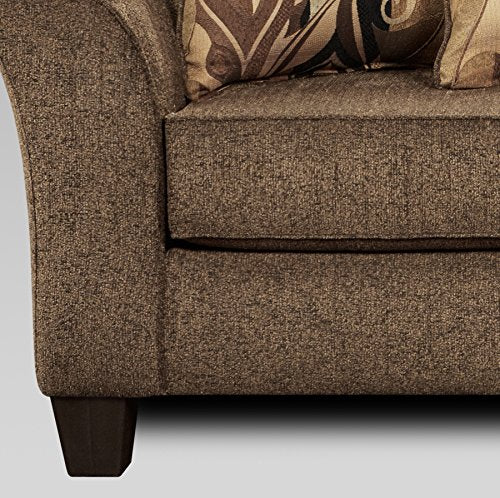 Roundhill Furniture Camero Cafe Sofa And Loveseat Set - color: Café