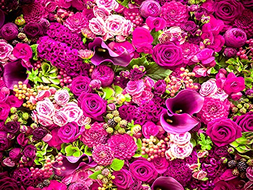 Reyhui Rose Wall Mural Floral Photo Wallpaper | 151"x105" Not Peel and Stick Murals for Wall Decor for Living Room - color: MURAL-004, size: 151" x 105"