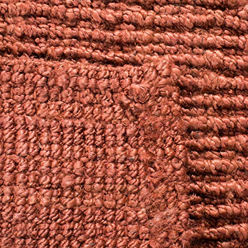 SAFAVIEH Area Rug 3x5 - Natural Fiber Collection - Rust, Handmade Jute, Farmhouse Style, Chunky Textured Thick Pile (NF447C) - color: Rust, size: 3' x 5' (Rectangular)