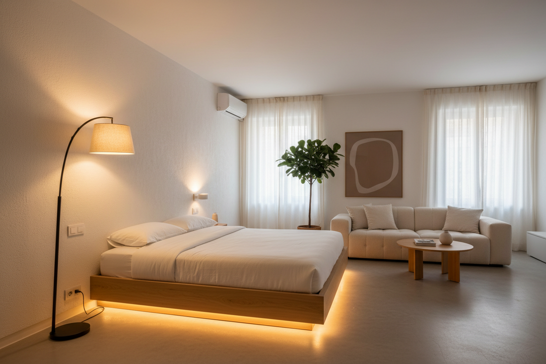 The Luminescence Illusion: 5 Rules for Using Layered Lighting to Visually Expand a Studio Apartment