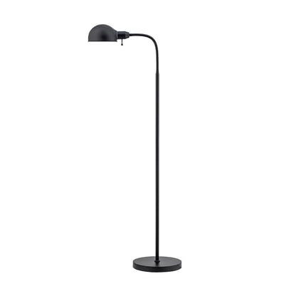 O'Bright Adjustable Floor Lamp with Flexible Gooseneck and Rotatable Shade, E26 Socket, 10-Inch Base - Ideal for Reading, Bedside, Living Room, Black - color: Black